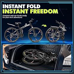 Max4out 26 Inch Folding Mountain Bike, 21 Speed
