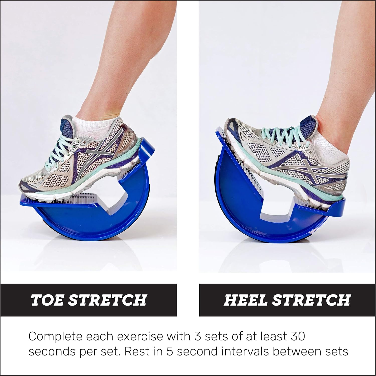 Powerstep UltraFlexx Foot Rocker- Calf Stretcher for Plantar Fasciitis, Achillis Tendonitis, Calf and Foot Pain, Shin Splints- Increases Flexibility and Strength in Foot and Lower Leg- Non-Skid Bottom: Shoes