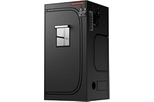 Spider Farmer 3x3 Grow Tent 2025 New, 36"x36"x72", with Hook for Controller and Power Strip, Enlarged View Window, 1680D Thicken Mylar Canvas for Indoor Hydroponic Growing for SF2000Pro, SE3000, G3000