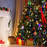 Dkibtol Scratch Art for Kids 48 Pcs Rainbow Bookmarks with Wooden Stylus view 4