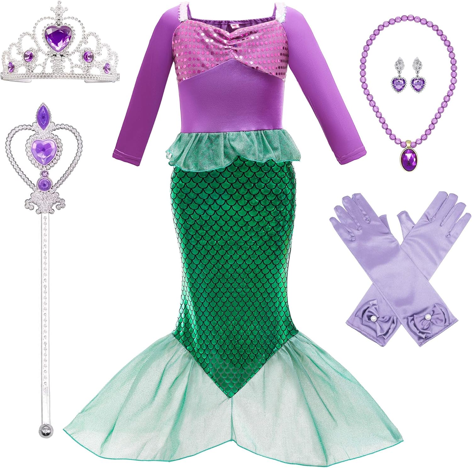Little Mermaid Cosutme Princess Dresses Ariel Dress for