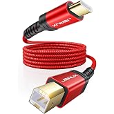 JSAUX USB B to USB C Cable 3ft, Printer Cable USB C for MIDI Keyboard | printer cable, midi cable, nylon braided, plug and play, compatible with MacBook, Piano, MIDI Keyboard, DJ Controller, DAC