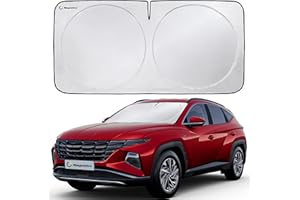 Magnelex Car Windshield Sunshade | Advanced Light-Blocking Protection | Foldable Sun Shade with Mirror Cut-Out Keeps Your Vehicle Cool | Fit for Cars, Trucks, and SUVs | Large (64 x 34 in)