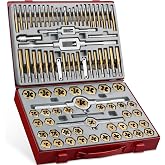 WINNER 87-Piece Complete Tap and Die Set in SAE and Metric, Premium Titanium Steel Threading Tool Set for Mechanics, Auto, Machinery and Craftsman, Metric and Standard, Internal and External Threads