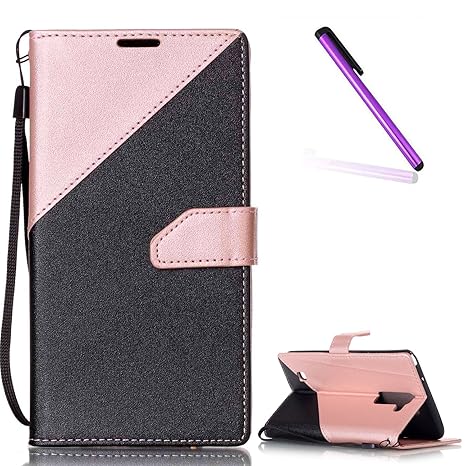EMAXELERS LG Stylus 2 Hülle Elegant Cute PU Leder Lederhülle Flip Tasche Wallet Schutzhülle Etui Bookstyle Handyhülle Hülle f