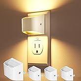 VOLISUN Night Lights Plug into Wall, 4 Pack Up and Down LED Night Light with Dusk to Dawn Light Sensor, 3000K Warm White Nightlight for Hallway, Bedroom, Bathroom, Kitchen White
