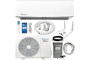 Klimaire 18,000 BTU 19 SEER2 Ductless Mini-Split Inverter A/C Heat Pump System with All-Inclusive 16' Installation Kit, Wall Bracket, Electrical Disconnect -Tight Whip (230V)