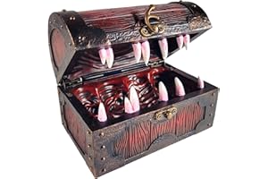 Forged Dice Co. Mimic Chest Dice Storage Box - Holds up to 35 DND Dice or 5 Polyhedral Dice Sets - Great DND Gifts for Men & Compatible with Dungeons & Dragons