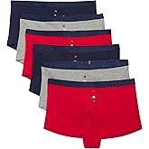Tommy Hilfiger womens Logo Waistband Cotton Ribbed Boyshort 6 Pack