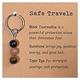 GINAZL Safe Travels Keychain, Natural Energy