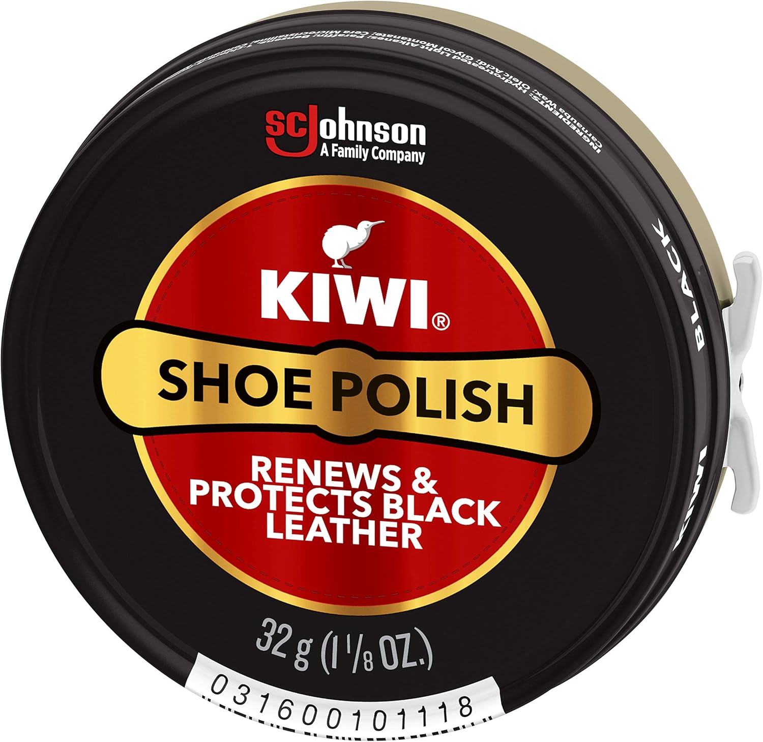 KIWI Shoe Polish, Black, 1 Metal Tin, 1.125 oz: Home & Kitchen