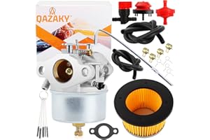 QAZAKY Carburetor Compatible with Tecumseh 631921 631070 631070A 631074 631245 631820 632284 H25 H30 H35 H40 Engine Carb Chipper Shredder Tiller Generator Snowblower