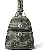 Baggallini Naples Convertible Backpack - Travel Sling Crossbody - 12" Nylon Handbag w/RFID & Padded Tablet Sleeve