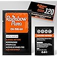 RainbowPana 120 Count Flushable Wipes for Men: ON-THE-GO, Individually Wrapped | Butt Wipes, Travel Wipes | Lightly Scented - Vitamin C, E, Aloe, Plant Extract | Hypoallergenic, Sensitive Skin