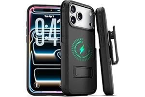 MOTIVE for iPhone 17 Pro Max Case with Belt Clip, Rugged Dual-Layer, Shockproof 17 iPhone Pro Max Holster case Belt Clip, Slim Wireless Charging Compatible, Durable Kickstand, 6.9” | Ranger v2 Series