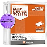 HOSPITOLOGY PRODUCTS Mattress Encasement - Zippered Bed Bug Dust Mite Proof Hypoallergenic - Sleep Defense System - Twin - Waterproof - Stretchable - Ultra Low Profile 6" Depth - 38" W x 75" L