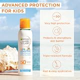 Garnier Ambre Solaire Kids SPF 50+ Sensitive Sunscreen Spray 150ml Anti-Sand view 2