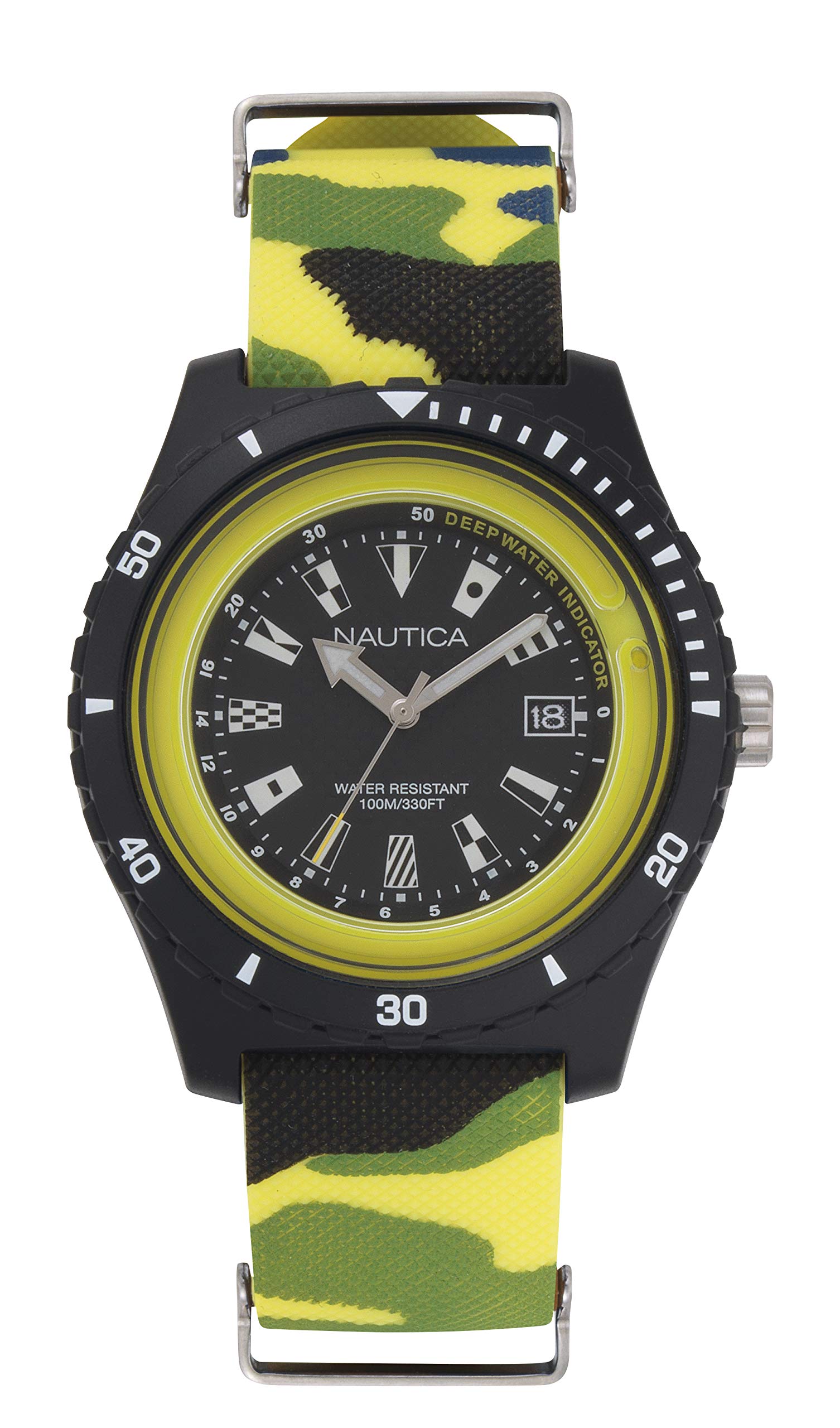 Nautica Unisex Adult Quartz Watch with Silicone Strap NAPSRF007