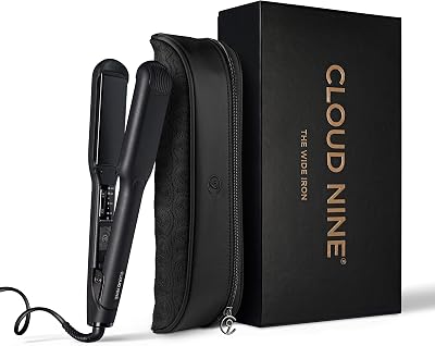 Cloud Nine Wide Iron Hair Straightener Gift Set Ceramic Floating Plates