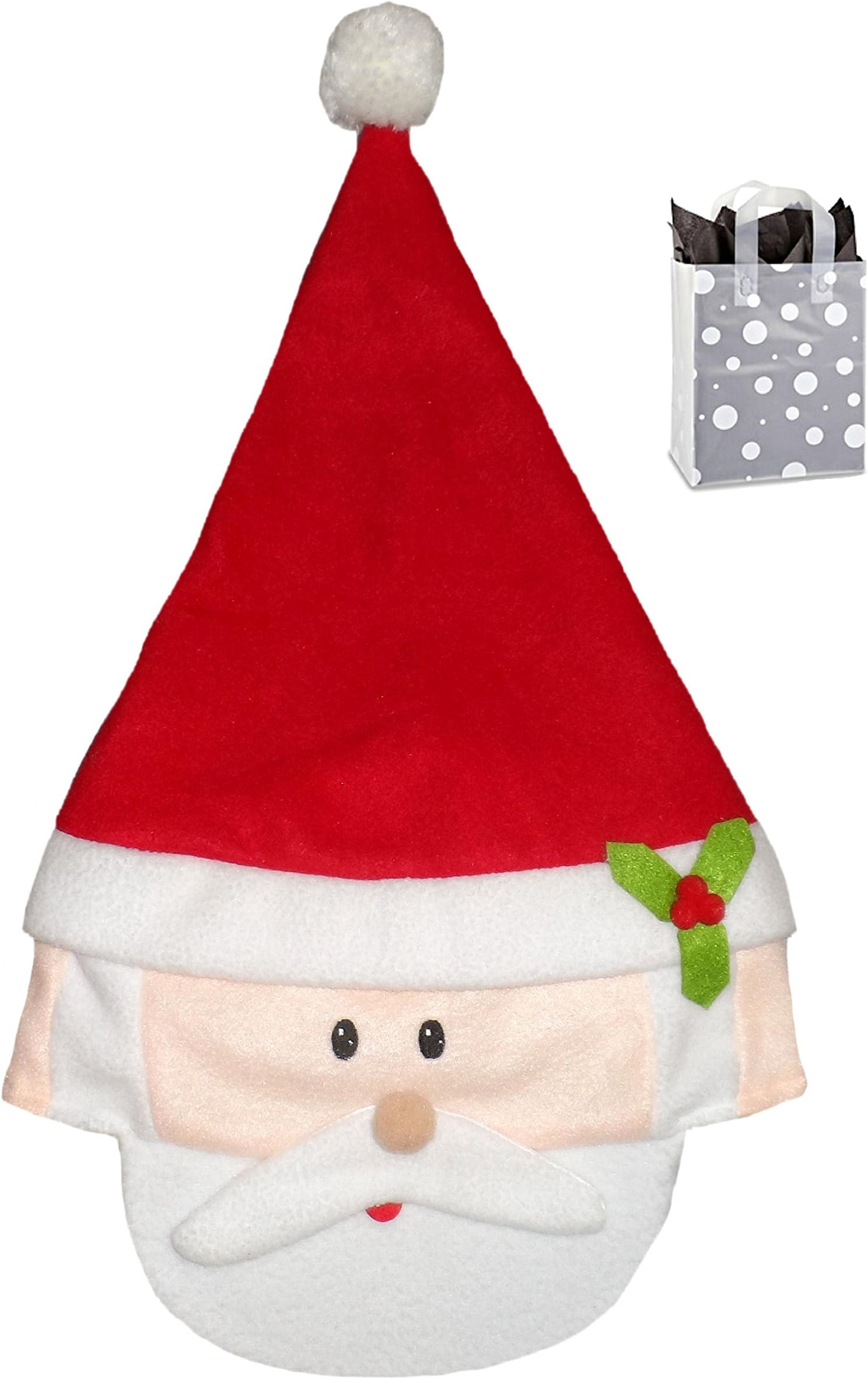 Holiday Time Santa Character Cap and Bag - 2 Piece Gift Set