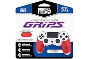 KontrolFreek Performance Grips for PlayStation 4 Controller (PS4) | Inferno Red