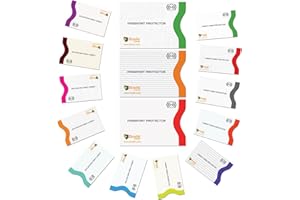 Boxiki Travel Set of 15 RFID, Set with Color Coding | Identity Theft Prevention RFID Blocking Envelopes and Passport Covers (White Collection)