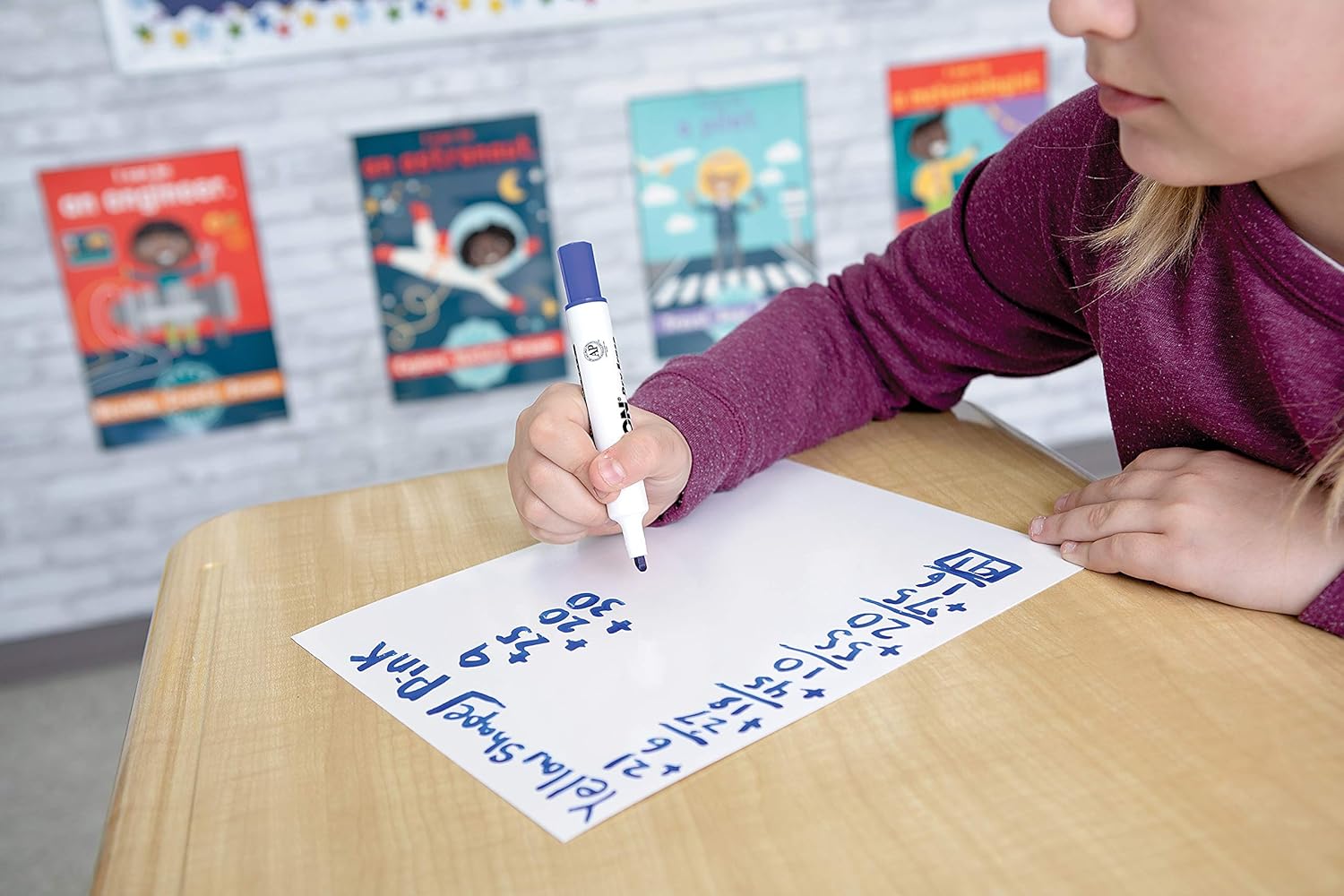 GoWrite! Dry Erase Sheets, Self-Adhesive, 8-1/2" x 11", White, 5 Sheets : Dry Erase Board Sticky : Office Products