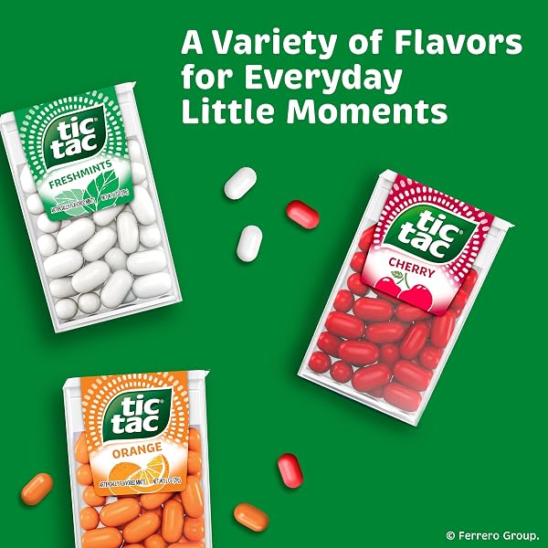 TIC TAC VARIETY PACK MEGA BOX, BULK 27 PACKS, CHERRY, FRESHMINTS, ORANGE, REFRESHING FRUITY MINTS, CLASSIC BOX, 17.14 OZ​
