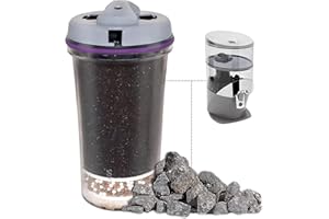 Gravity Water Filter Cartridge Replacement 13845 & Mineral Stones 13562 (Formerly 13846) for Nikken Water Filter Replacement PiMag, Mineral Rocks Filter Replacement for Waterfall Alkaline Dispenser