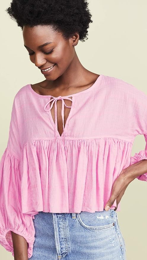 beaumont mews cropped peasant top