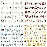 JJGQAZ 40Pcs Assorted 40 Styles Gold-Plated Enamel Charms for DIY Jewelry Making