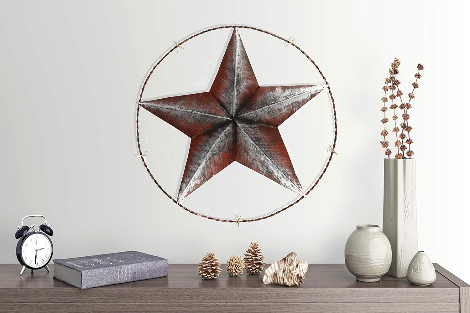 Amazon.com: crafia Star Rustic Metal Wall Décor  Hand Painted