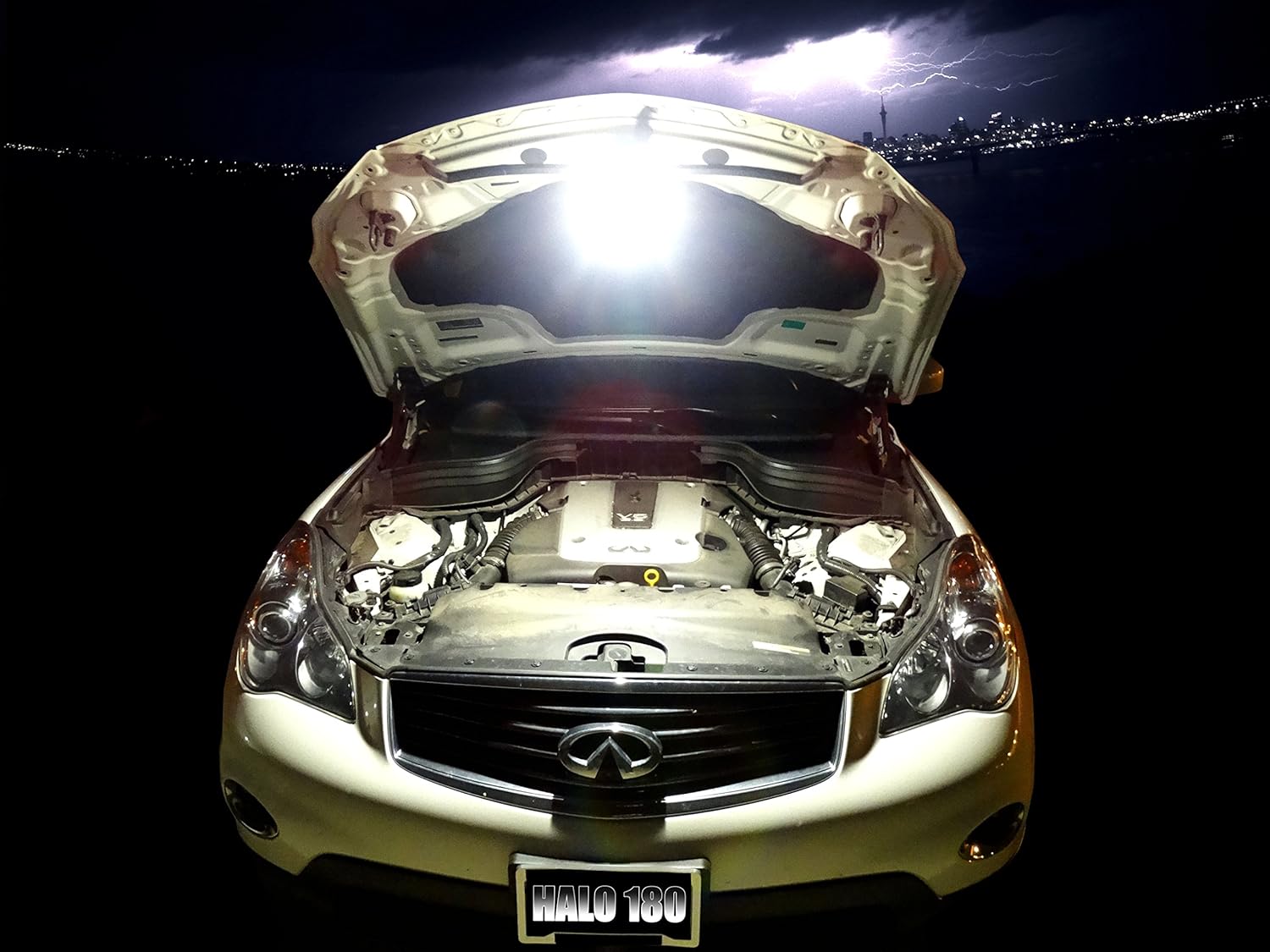 Supernova Halo 180 Extreme Rechargeable LED Camping and Emergency Lantern - The Brightest Most Versatile Tent Light Available - Backpacking - Hiking - Auto - Home - College - Scouting (Cadmium Orange) : Sports & Outdoors