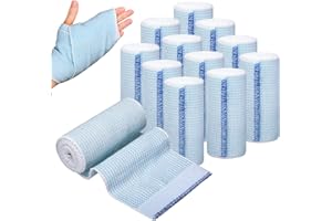 Elastic Bandage Wrap with Self Closure on Both Ends Pack of 12 4" Stretchable Compression Bandages for Legs Knees Ankles Wris