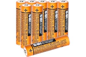 EOCIK HHR-65AAABU NI-MH AAA Rechargeable Battery for Panasonic 1.2V 630mAh AAA Rechargeable Battery for Cordless Phones (630-8pcs)