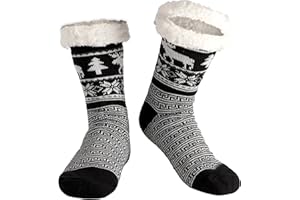 BSTcentelha Super Soft Warm Cozy Fuzzy Fleece-lined Winter With Grips Slipper Socks For Man