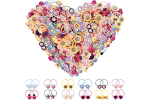 SKYII Baby Hair Ties for Toddler Girls - 100 Pcs Small Toddler Hair Ties Ponytail Holders Baby Girl Hair Accessories for Infants Kids Hair Bands Mix Color A