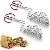 StarBlue Taco Shell Tongs for Frying | 2 Units, 6 Inch, U-shaped Easy-Grip Tool, Heat-Resistant and Dishwasher Safe