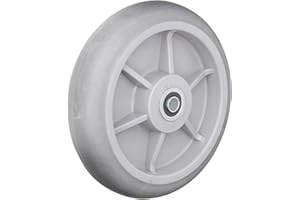 RWM Casters RPB-0821-08 8" x 2" Performance TPR Wheel with Ball Bearing for 1/2" Axle, 600 Pound Capacity