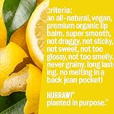 Hurraw Lemon Lip Balm Organic Vegan Cruelty Free Gluten Free Non GMO 4.8g view 6