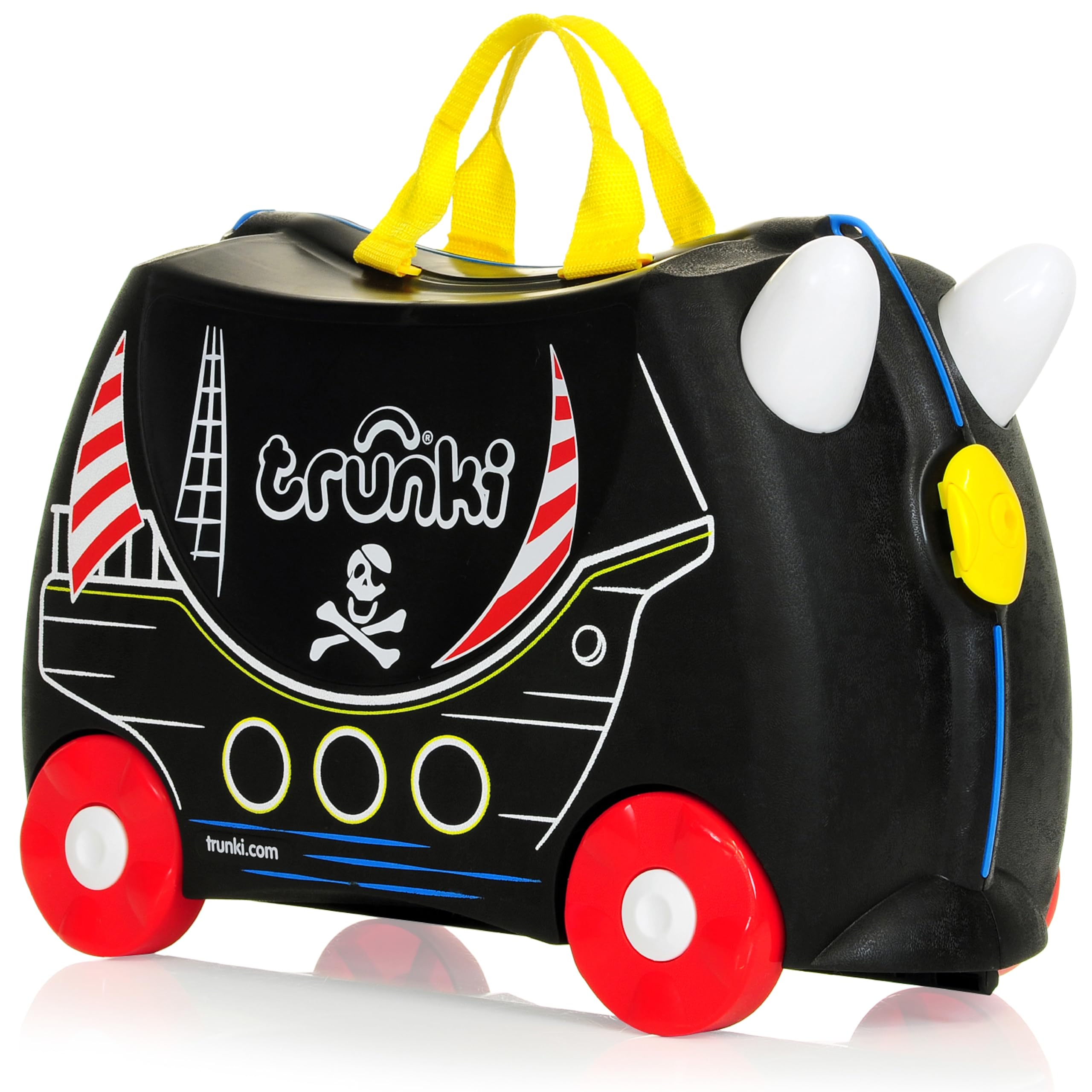 Trunki Children’s Ride-On Suitcase And Kid's Hand Luggage | Perfect Toy Gift for 3-4 year old Boys & Girls : Pedro The Pirate Ship (Black)