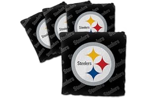 YouTheFan Officially-licensed NFL Set of 4 Cornhole Bags - All Weather regulation 6” x 6” size - Designed in USA