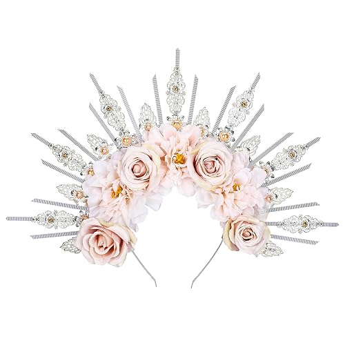 COSUCOS Renfaire Rose Halo Crown - Handmade Fantasy Sun  display picture 1