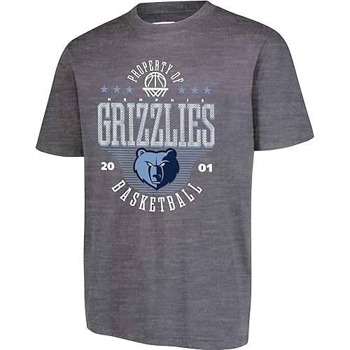 Ultra Game Men's NBA Official Super Soft Mad Props T-Shirt, Memphis Grizzlies, Heather Charcoal, X-Large