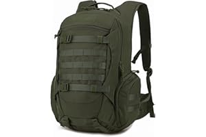 Mardingtop 35L Tactical Backpacks Molle Hiking daypacks for Camping Hiking Military Traveling Motorcycle(With Rain-cover)