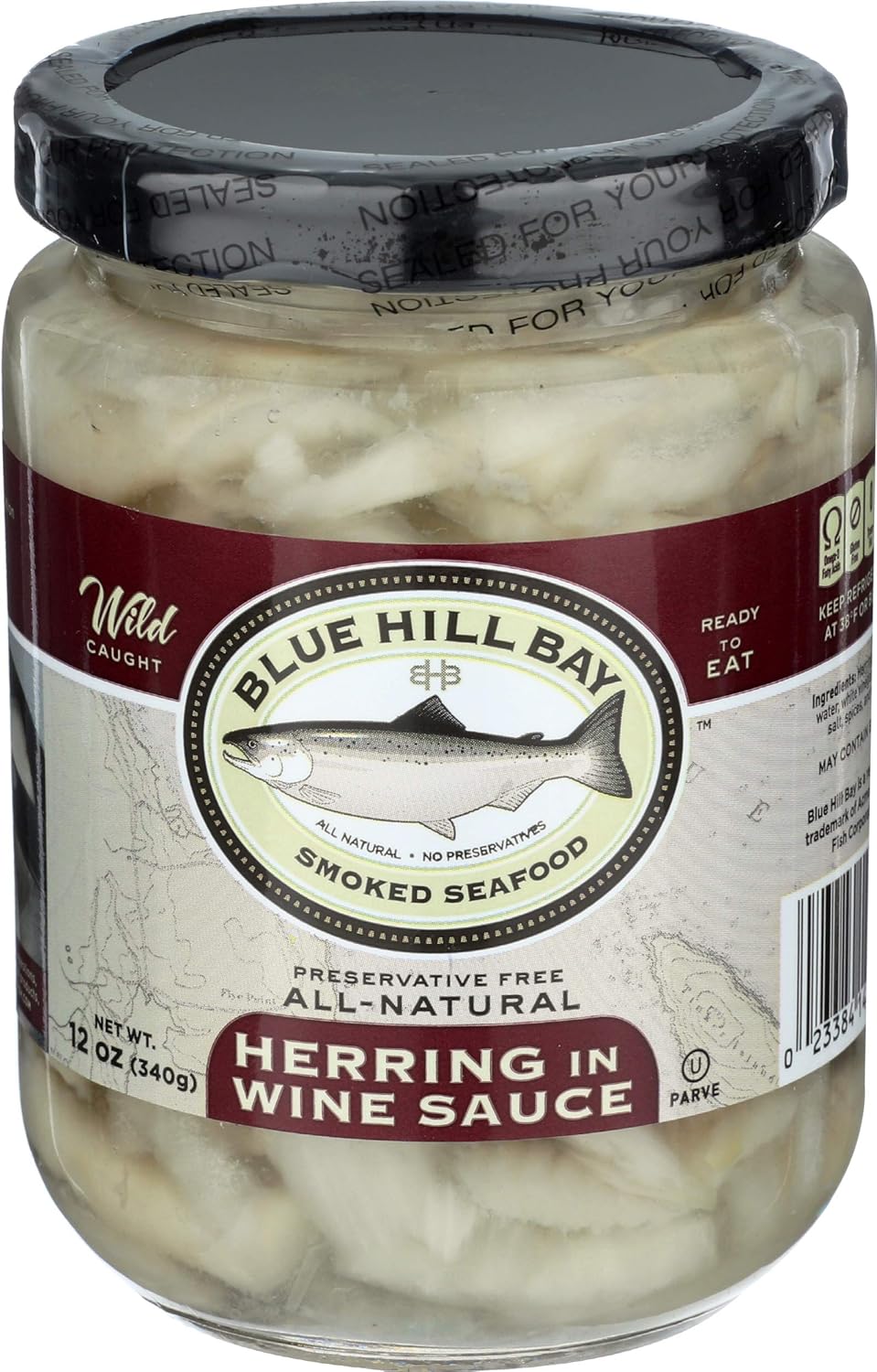 Blue Hill Bay, Herring in Wine Sauce, 12 oz Grocery