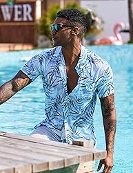 COOFANDY Men Shirts Summer Funny Hawaiian Shirts