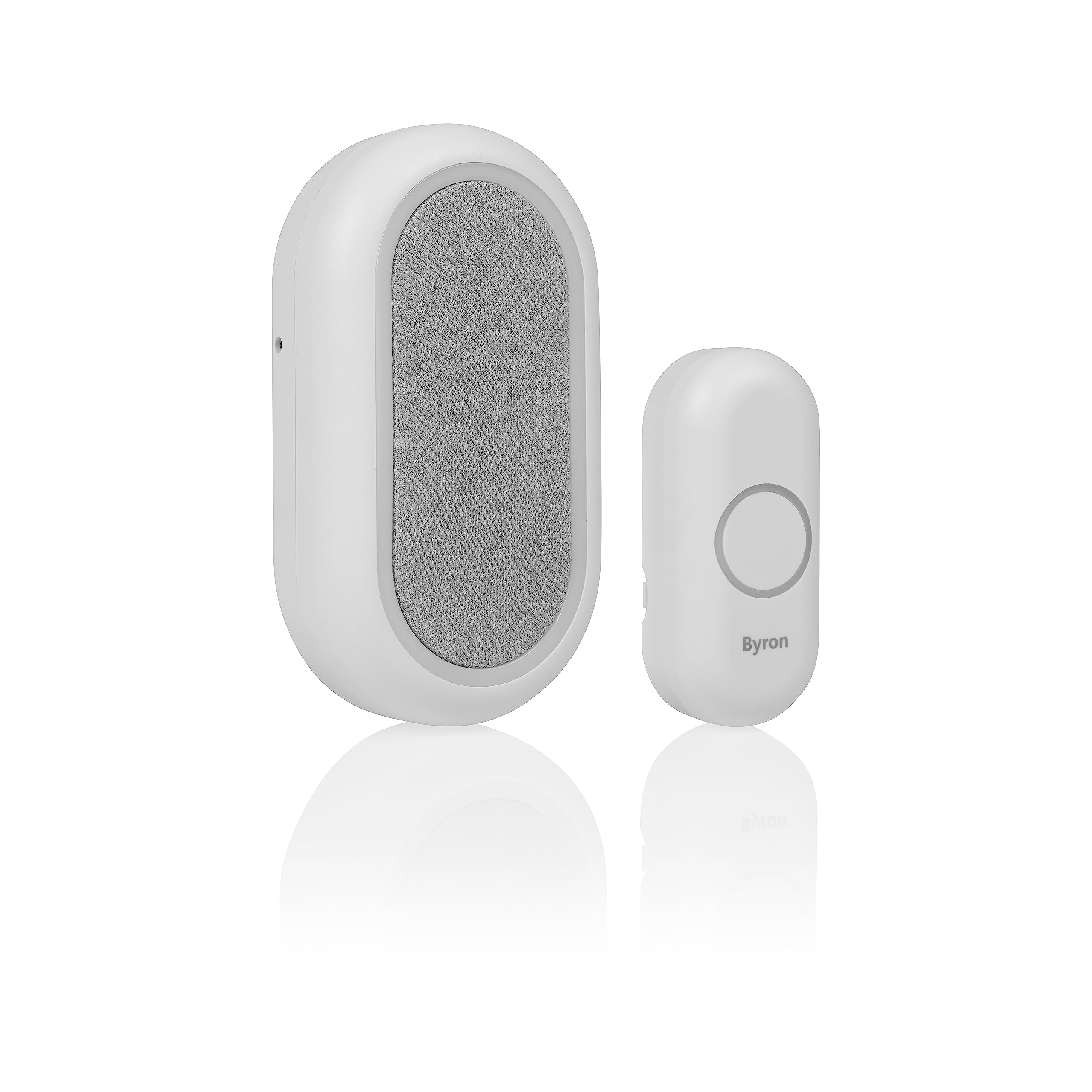 Byron Wireless Doorbell Set – Multi-Colour Visual Alert – Mute Function – 200m Range – 16 melodies – DBY-23562BS