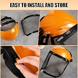 Hestya Safety Face Shield 2 Pack Adjustable Helmet Visor for Forestry Gardening view 4