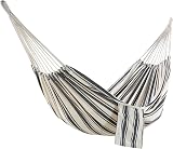 VonHaus Garden Hammock 2 Person Striped Polycotton with Travel Bag view 1